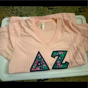 Delta Zeta DZ sewed letters.. american apparel medium
